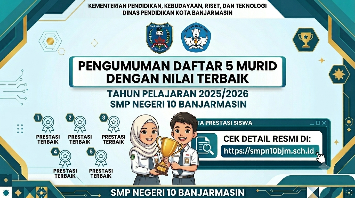 Daftar 5 Murid Dengan Nilai Terbaik Tahun Pelajaran 2025/2026